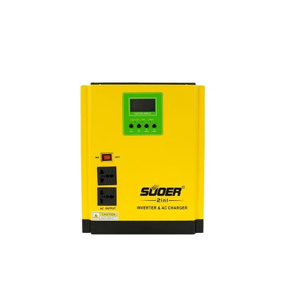 qualité  90% SUOER 3000va 24V two in one lcd display pure sine waveform inverter with ac charger hybrid solar inverter usine