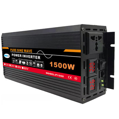 qualité  Aluminum Shell 1500w 12V 24V 48V 60V DC To AC 220V/110V Low Frequency Power Inverter With Charger usine